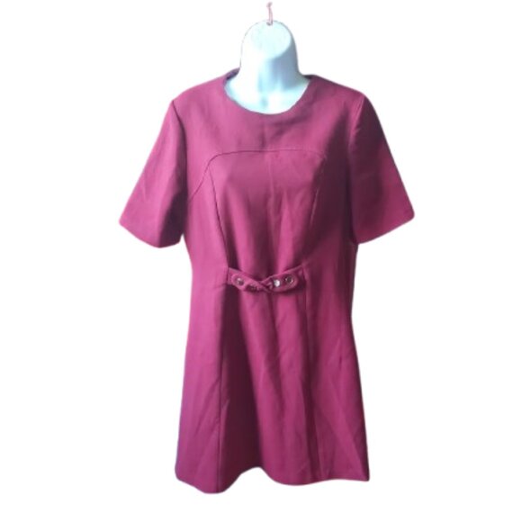 Short Sleeve Red Dress Size 8 (Euro 40) - Picture 1 of 5